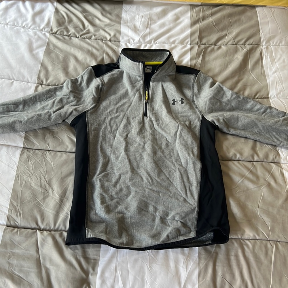 Under Armour Men's UA ColdGear Infrared Fleece ¼ Zip Gray Black Size S